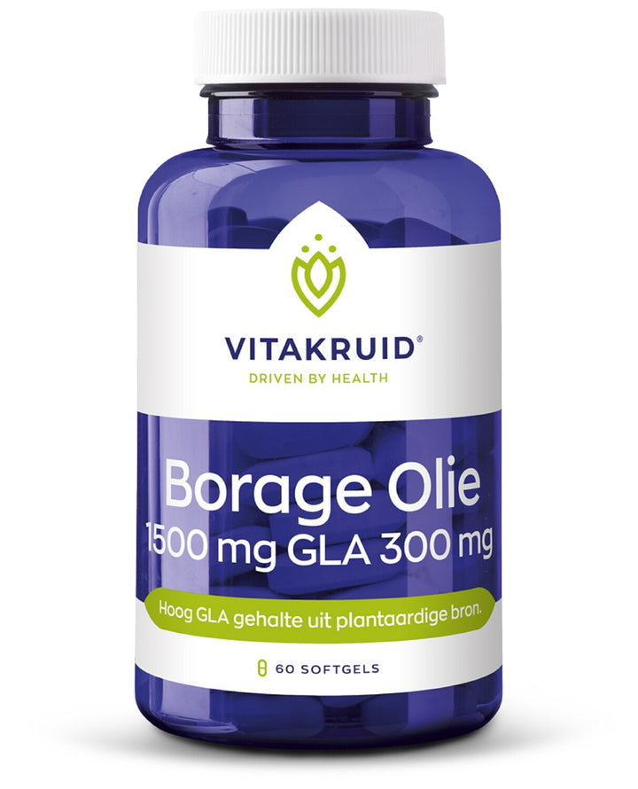 Vitakruid Borage Olie 1500 mg GLA 300 mg 60 softgels