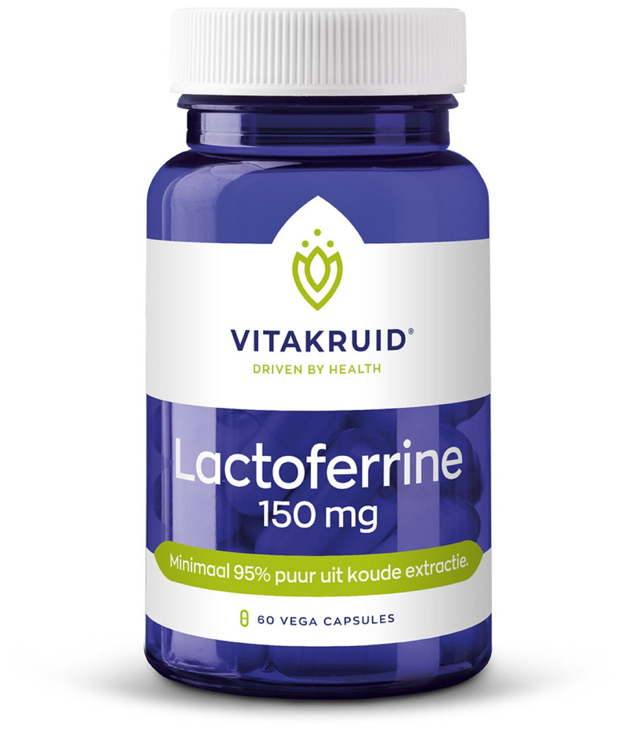 Vitakruid Lactoferrine 150 mg minimaal 95% puur + C 60 vegetarische capsules