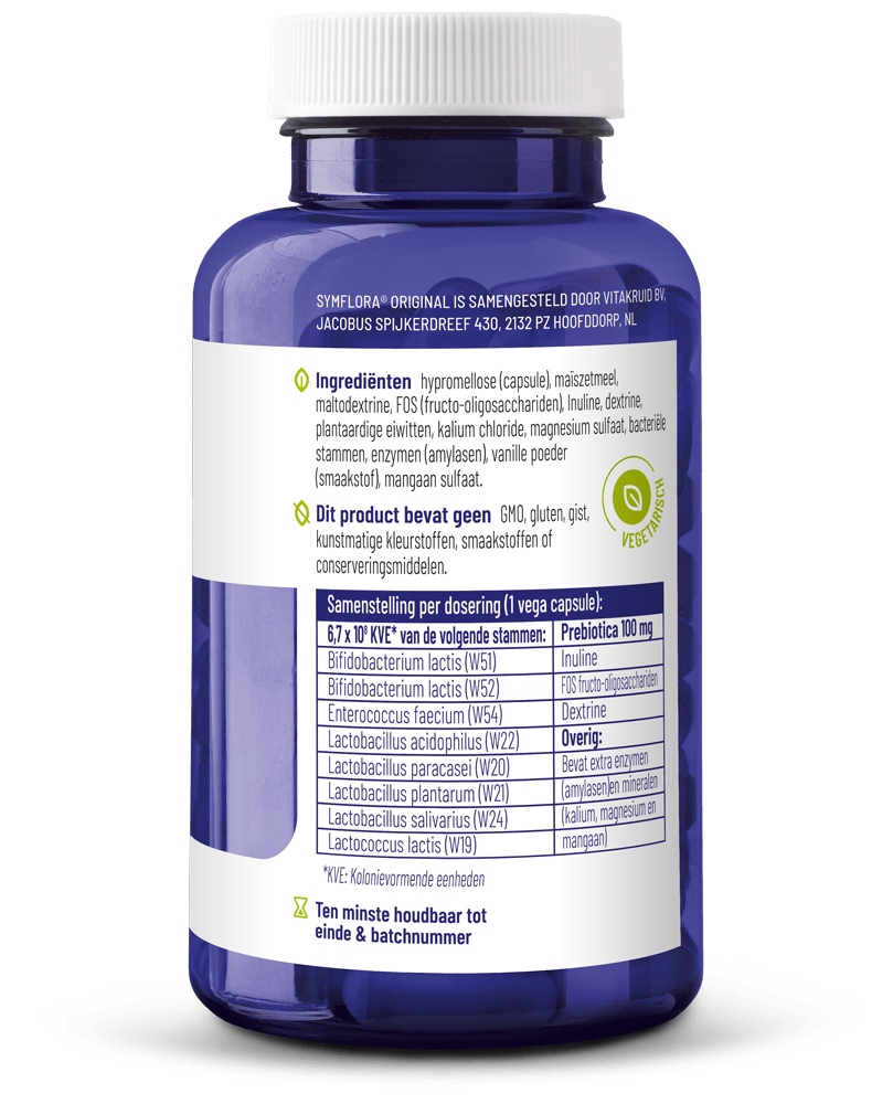 Vitakruid Symflora original pre- & probiotica 90 vegetarische capsules