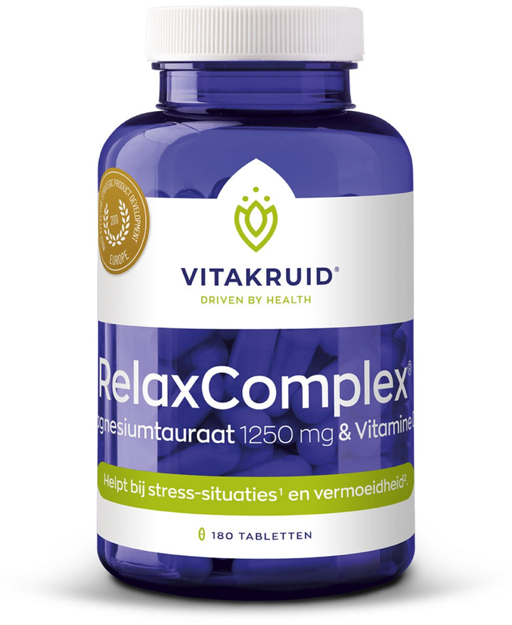 Vitakruid RelaxComplex 1250 mg magnesiumtauraat & D3 180 tabletten